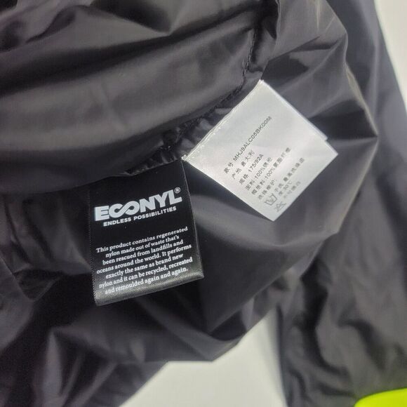 MCM Men's Flo Black Nylon Rubber Logo Parka Windbreaker Jacket Oversized Medium - Picture 8 of 14